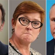 Jeremy Hunt, Marise Payne och Vladimir Putin.