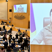 Zelenskyj talar i riksdagen