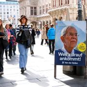 van der Bellens kampanjaffisch i Wien. 