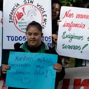 Protester i Asuncion.