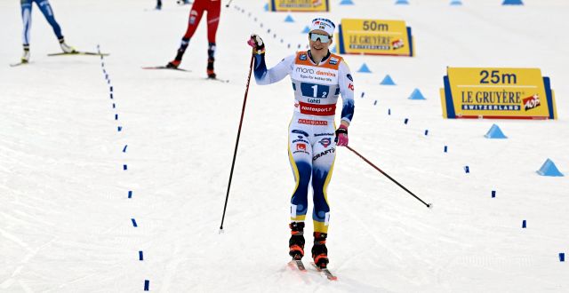 Jonna Sundling vid målgången.  Heikki Saukkomaa / AP