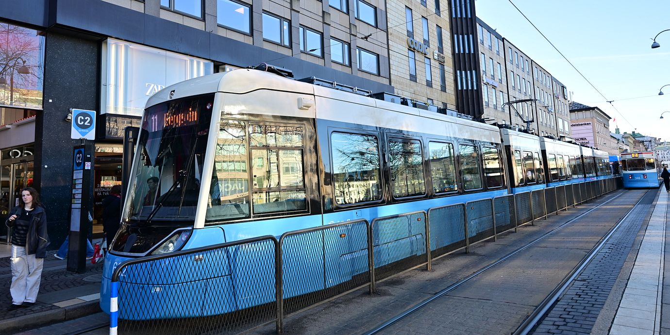 Spårvagn i Göteborg. Illustrationsbild.