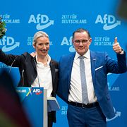 AFD:s partiledare Alice Weidel och Tino Chrupalla.