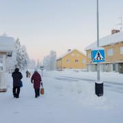 Arkivbild. Byn Vittangi i Kiruna kommun. 