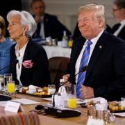 Angela Merkel, Christine Lagarde och Donald Trump under ett möte 2018. 