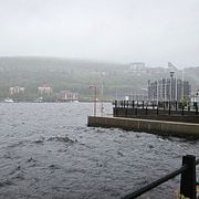 Regnigt väder i Örnsköldsvik, arkivbild.