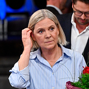 Socialdemokraternas partiledare Magdalena Andersson och Kristdemokraternas partiledare Ebba Busch.