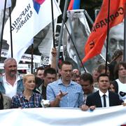 Dagens demonstration nära Kreml.