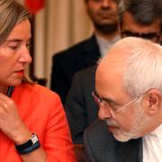 EU:s utrikeskommissionär Federica Mogherini och Irans utrikesminister Javad Zarif.