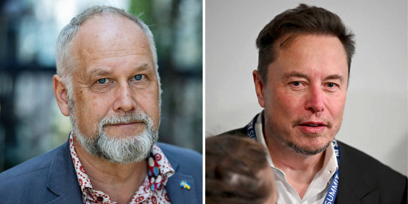 Jonas Sjöstedt och Elon Musk. 