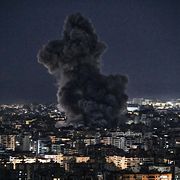 Rök över Libanons huvudstad Beirut