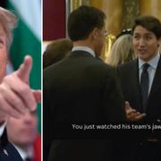 Trump/skärmbild av Trudeaus skojvideo.