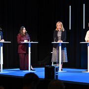 Socialdemokraternas Magdalena Andersson,
Vänsterpartiets Nooshi Dadgostar,
Centerpartiets Elisabeth Thand Ringqvist och
Miljöpartiets Daniel Helldén.