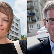 Katrin Stjernfeldt Jammeh (S) och Jonas Ransgård (M).