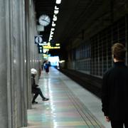 Stockholms södra under tågstoppet.