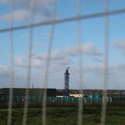 Fracking-brunnen nära Blackpool i norra England.