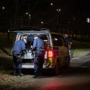 Polisen på plats efter en skottlossning