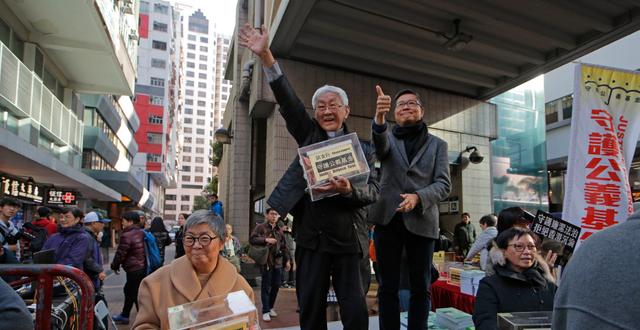 Joseph Zen vid en demonstration i Hongkong 2019. Kin Cheung / AP