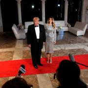 Donald Trump och Melania Trump på Mar-a-Lago.