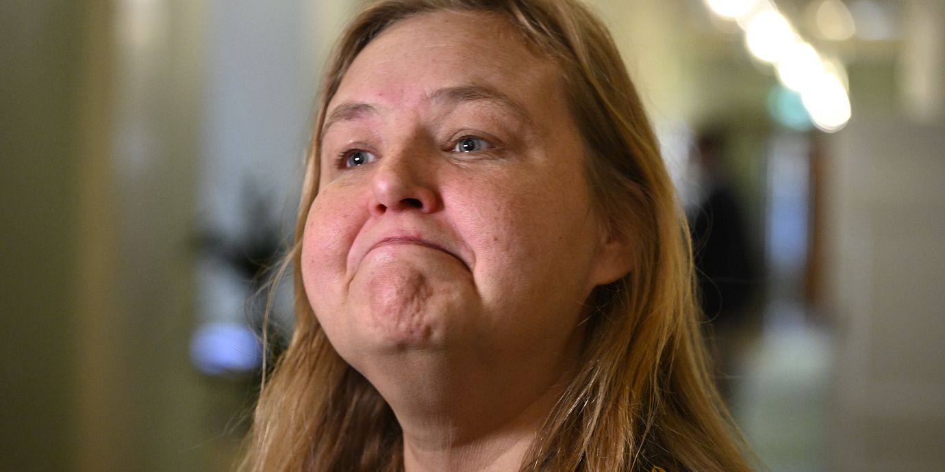 Ida Gabrielsson (V) i riksdagen.
