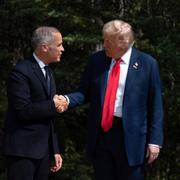 Mark Carney och Donald Trump. 