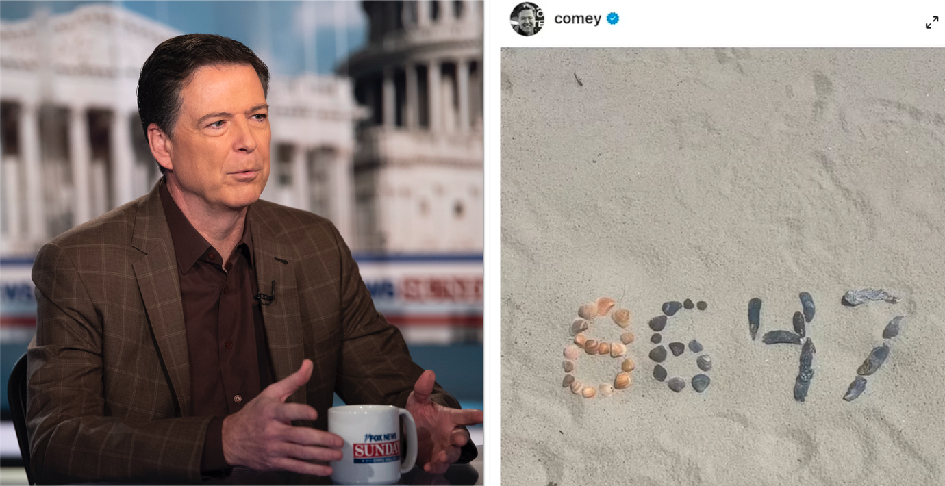 James Comey/det raderade Instagraminlägget.