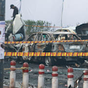 Utredare på brottsplatsen.