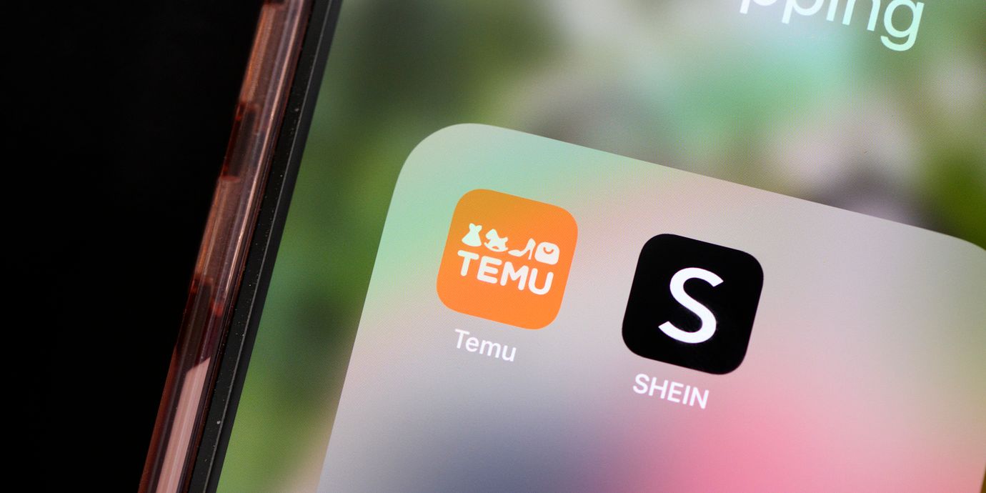 Appar på mobilen från e-handelsföretaget Temu och klädföretaget Shein.