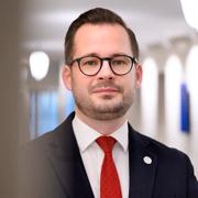 SD:s partisekreterare Mattias Bäckström Johansson.