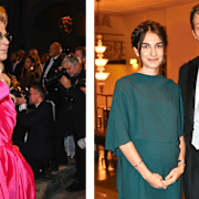 Elisabeth Svantessons (M) och Romina Pourmokhtari (L) tillsammans med maken Fredrik Holwaster.