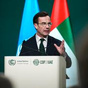 Statsminister Ulf Kristersson (M) på klimattoppmötet COP28. 