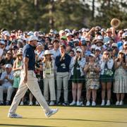 Ludvig Åberg på Masters i Augusta i april. 
