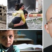 Bilder från krigets Syrien. Aleksander Gabelic, ordförande i Svenska FN-förbundet.