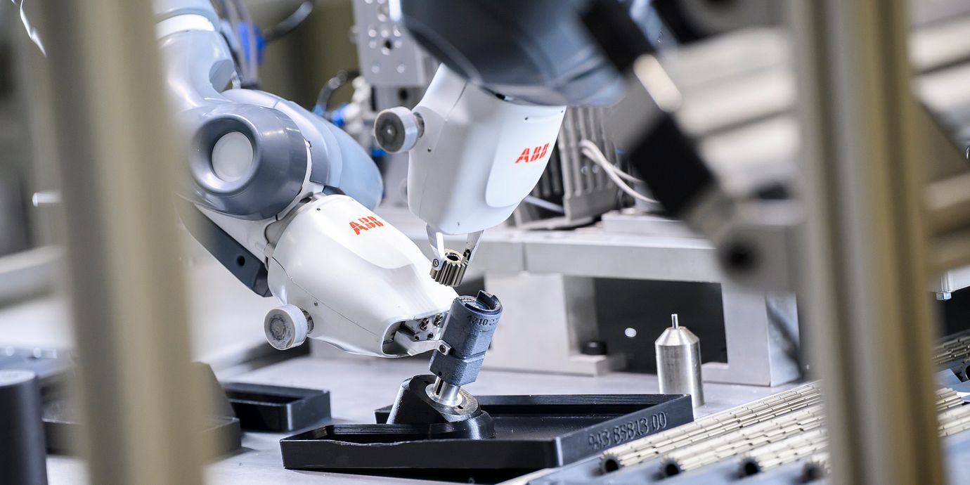 Montering i Atlas Copcos fabrik i Tierp.