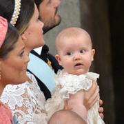 Prins Alexander under sitt dop i Slottskyrkan.