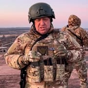 Wagner-ledaren Jevgenij Prigozjin i ett propagandaklipp som publicerades 3 mars. Bilden har spridits vidare av nyhetsbyrån AP. AP