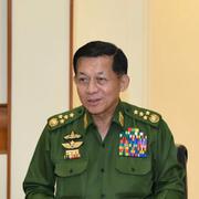 Min Aung Hlaing är ledare för Myanmars militärstyre. 