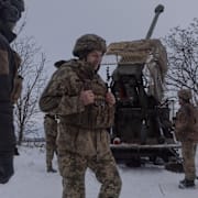 Ukrainska soldater i Charkiv, Ukraina, tidigare i januari. 