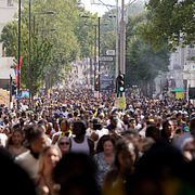 Karnevalen Notting Hill. Bild från 26 augusti.
