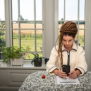 Miljöpartiets språkrör Amanda Lind under sin pågående valturné.