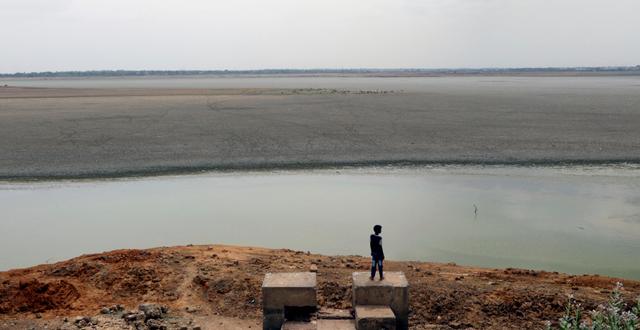Uttorkad vattenreservoar i Indien. R. Parthibhan / AP