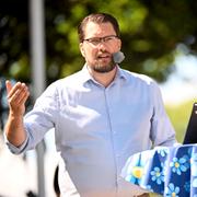 Jimmie Åkesson (SD) under Almedalsveckan 2022. 
 