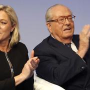 Marine och Jean-Marie Le Pen.