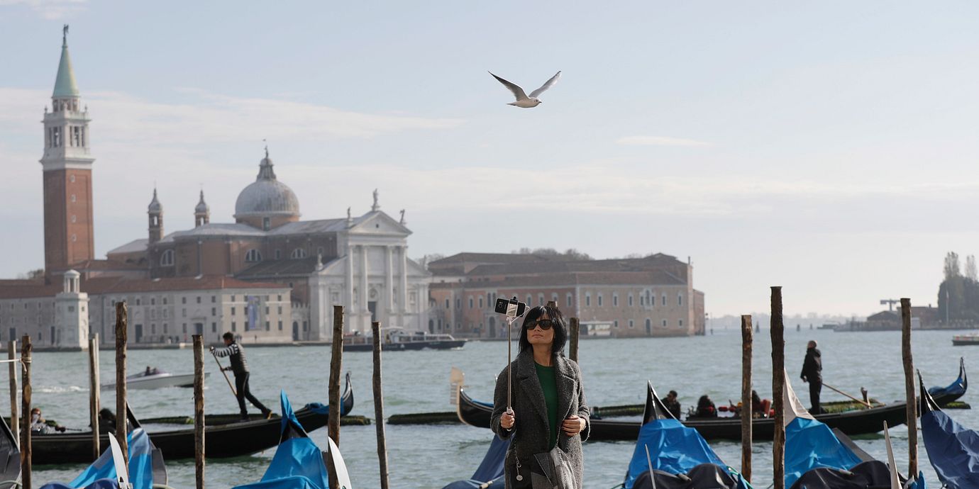 Turist i Venedig.