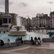 Trafalgar Square i London. 