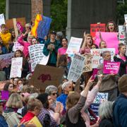 Demonstranter mot hårdare abortlagar. Arkivbild.