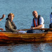 Storbritanniens premiärminister David Cameron, Tysklands förbundskansler Angela Merkel, Fredrik Reinfeldt och Nederländernas premiärminister Mark Rutte.