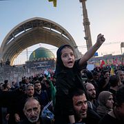 Begravning för Ayatolla Ali Khamenei i Teheran under gårdagen.