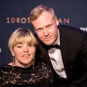 Anna Holmlund och Victor Öhling Norberg på Idrottsgalan i går.