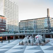 Sergels torg, eller ”Plattan”, i centrala Stockholm.